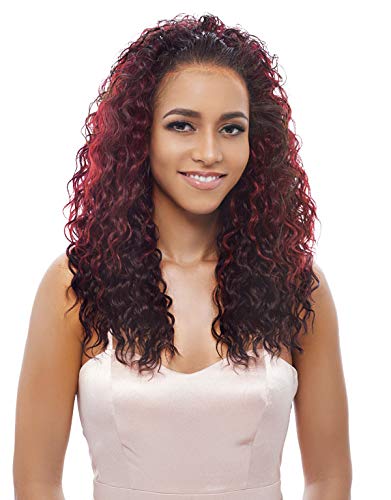 Janet Collection Agatha Synthetic Half Wig â€“ Premium Heat Resistant Fiber Curly Wigs for Black Women â€“ 16-18 Inch One Size Fits All Wigs for Women â€“ Natural Looking Simulated Scalp - AGATHA (2) - Image 1
