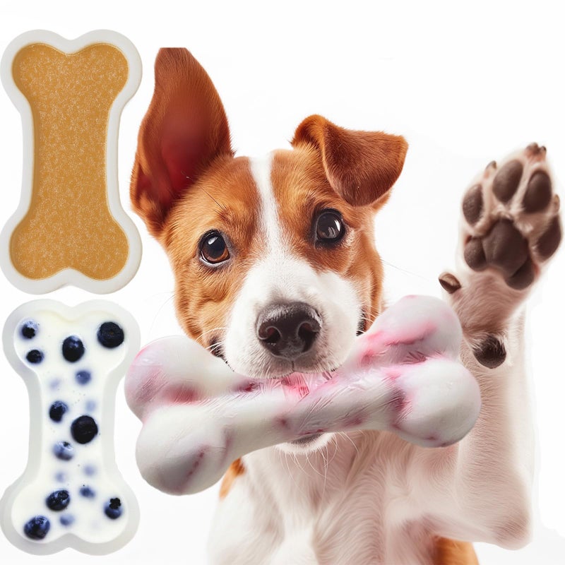 SIUPER Big Bone Shape Dog Treat Molds 2 Pack, DIY Flavors for All Size Dogs. Food Safe Silicone Large Bone Ice Cube Molds for Dog Chew, Dog Cooling, Dog Birthday Cake Maker. Fun Gifts for Dog Lover - Image 1