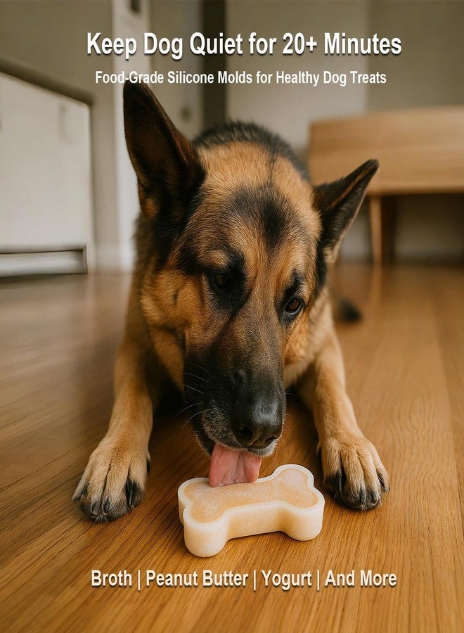 SIUPER Big Bone Shape Dog Treat Molds 2 Pack, DIY Flavors for All Size Dogs. Food Safe Silicone Large Bone Ice Cube Molds for Dog Chew, Dog Cooling, Dog Birthday Cake Maker. Fun Gifts for Dog Lover - Image 2