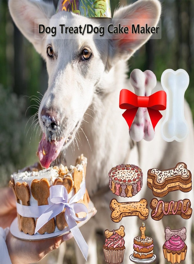 SIUPER Big Bone Shape Dog Treat Molds 2 Pack, DIY Flavors for All Size Dogs. Food Safe Silicone Large Bone Ice Cube Molds for Dog Chew, Dog Cooling, Dog Birthday Cake Maker. Fun Gifts for Dog Lover - Image 3