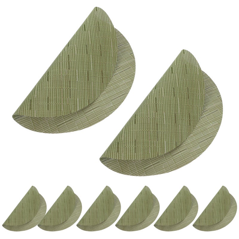8pcs Round Placemats Table Place Mats Rustic Cup Decorative Desk Pad For Cutlery Kitchen Dining Table Party Holiday Coffee Shop - Image 3