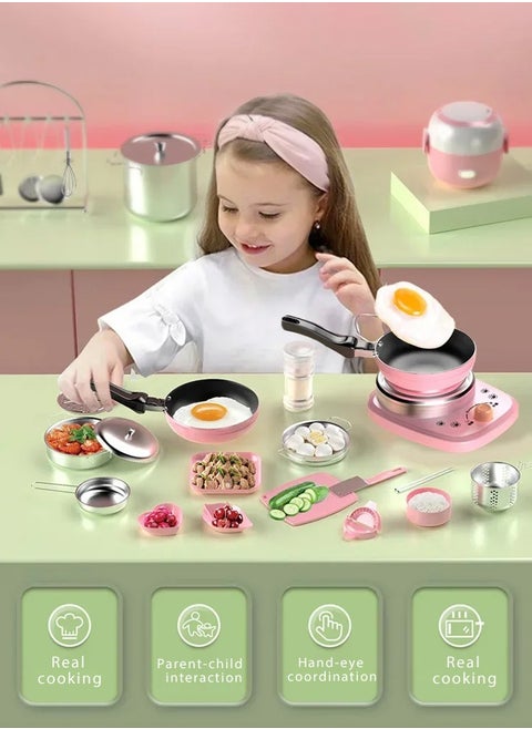 22 pcs A mini kitchen set for real cooking - the complete little chef's playset for kids and babies to learn and play