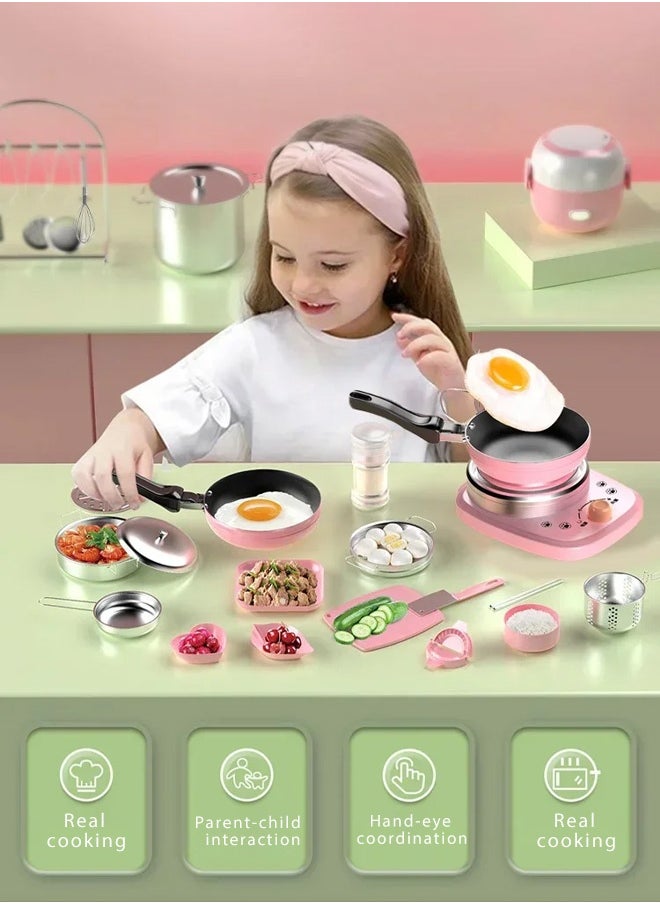 22 pcs A mini kitchen set for real cooking - the complete little chef's playset for kids and babies to learn and play