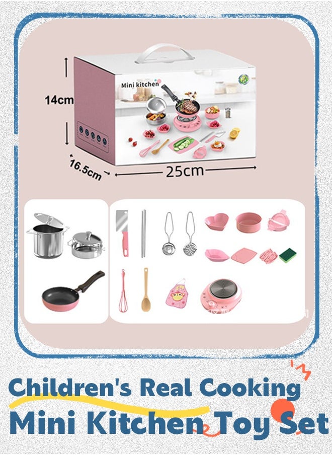 22 pcs A mini kitchen set for real cooking - the complete little chef's playset for kids and babies to learn and play