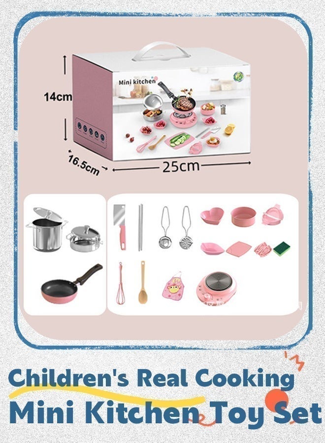 Joudiplay 22-Piece Mini Kitchen Set, Authentic Cooking Experience – A complete little chef toy set designed for children and infants, combining education with play. Suitable for both boys and girls, perfect for children's kitchen play. - Image 5