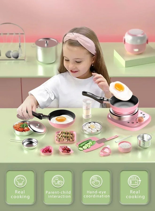 Joudiplay 22-Piece Mini Kitchen Set, Authentic Cooking Experience – A complete little chef toy set designed for children and infants, combining education with play. Suitable for both boys and girls, perfect for children's kitchen play. - Image 2