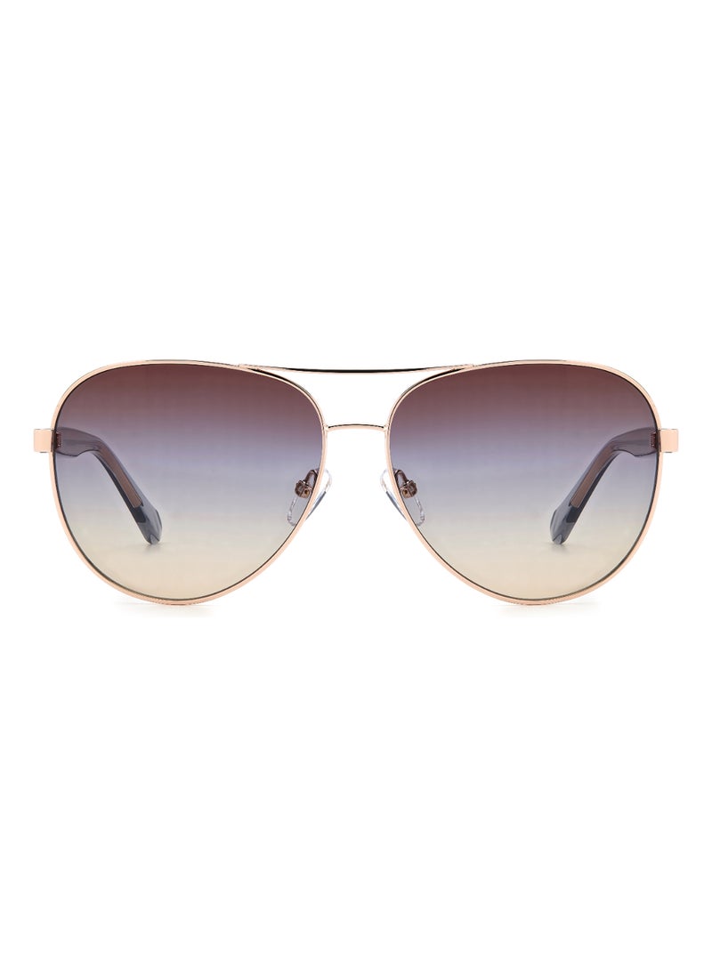 FOSSIL Women's Uv Protection Pilot Shape  Sunglasses Fos 3150/G/S Brown 53 - Lens Size: 52.9 Mm - Red Gold R  - Image 3