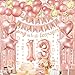 ZERODECO Rose Gold Birthday Party Decorations 13th Happy Birthday Banner Fringe Curtain 13 Garland Heart Star Foil Confetti Balloons for Women Girls Queen Princess Party - Image 3