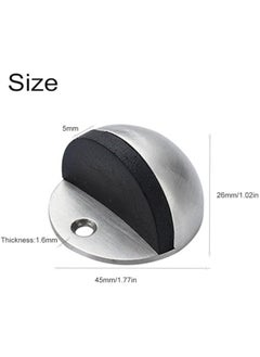 Duravel Stainless Steel Half Round Door Stopper with Rubber Bumper, Pack of 4 - pzsku/Z20DC39F41DACAEF64BCDZ/45/_/1740482358/b6bf5fc3-2c69-4dbf-aea3-b391f6b7cc74