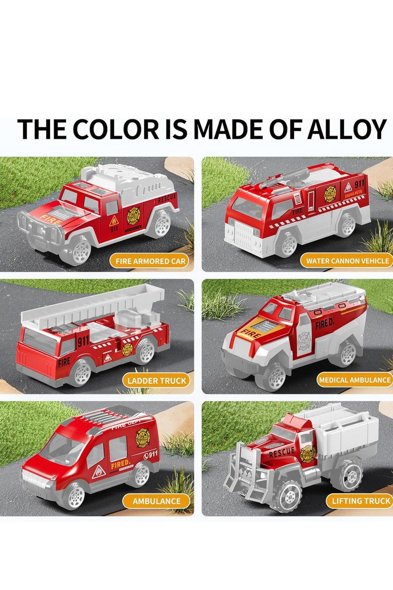 Toddler Boys Construction Truck Vehicle Toy Set with, Die-Cast Toy Car Carrier Truck for Kids, Birthday Gifts Toys for 3-8 Year Old Boys - Image 3