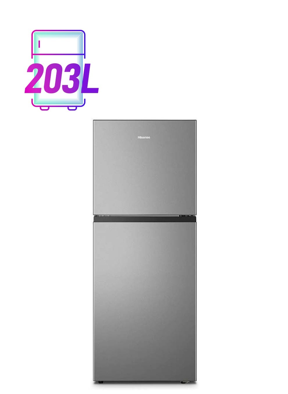 264L Gross/ 203L Net Capacity Top Mount Double Door Refrigerator 150 W RT264N4DGN Silver