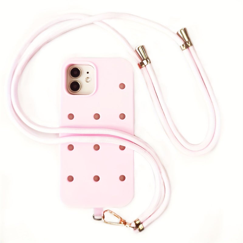 Phone Lanyard Aqua Blue Adjustable Length Crossbody Neck Strap With Phone Spacer Anti Loss Protection And Gift Clasp - Image 1