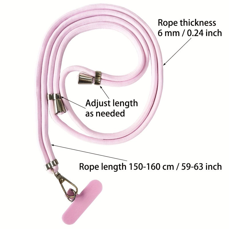 Phone Lanyard Aqua Blue Adjustable Length Crossbody Neck Strap With Phone Spacer Anti Loss Protection And Gift Clasp - Image 2