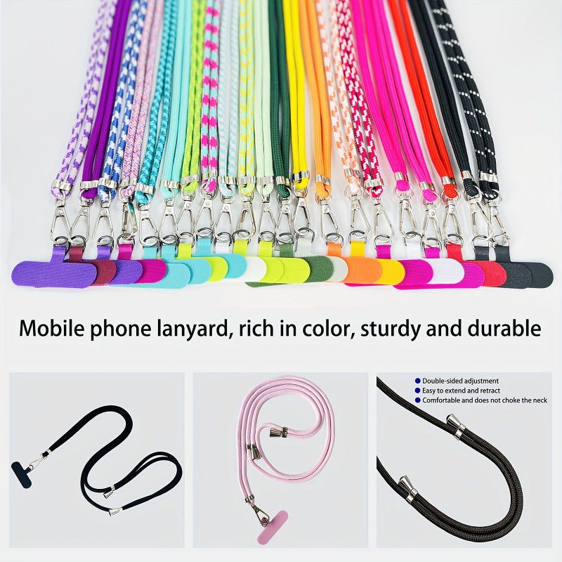 Phone Lanyard Aqua Blue Adjustable Length Crossbody Neck Strap With Phone Spacer Anti Loss Protection And Gift Clasp - Image 3
