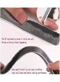 TEGRILO Brush Weather Seal Strip for Sliding Windows/Doors Frame Side, Pile Self Adhesive Weatherstrip Seal Tape for Door Draft Stopper, SoundProof Winter Insulation, Size (9mm*9mm, Grey)  - Image 4