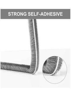 TEGRILO Brush Weather Seal Strip for Sliding Windows/Doors Frame Side, Pile Self Adhesive Weatherstrip Seal Tape for Door Draft Stopper, SoundProof Winter Insulation, Size (9mm*9mm, Grey)  - Image 5