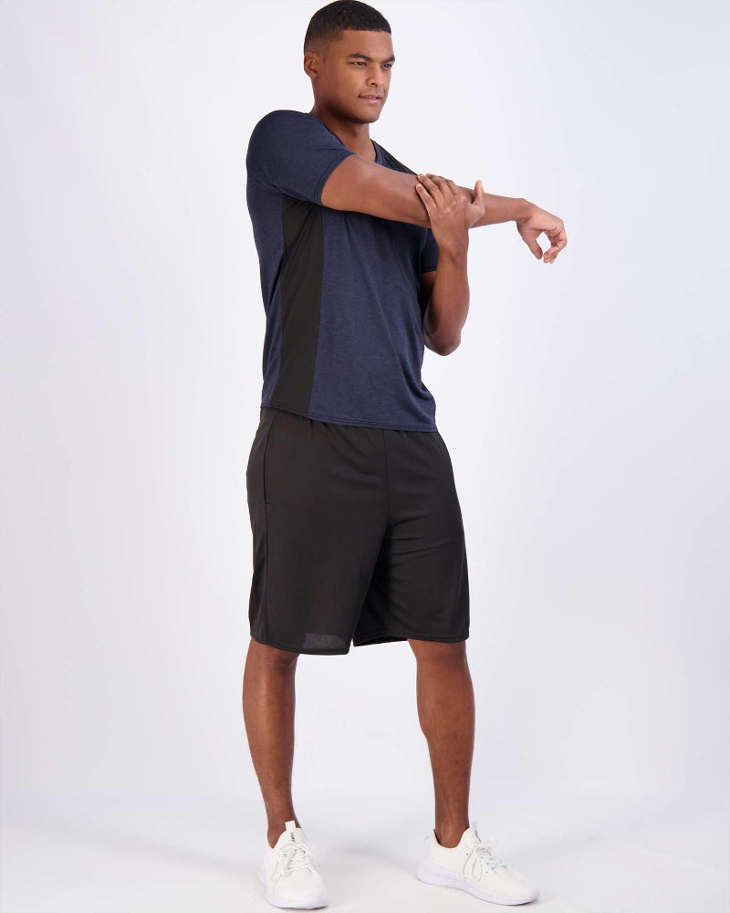 REALESSENTIALS Real Essentials 5 Pack: Menâ€™s V-Neck Dry-Fit Moisture Wicking Active Athletic Tech Performance T-Shirt Set 5, M, Pack of 5 - Image 5