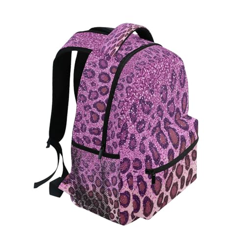 Kcldeci Bright Pink African Glitters Leopard Prints Kids Backpack for Boys Girls Elementary Schoolbag Kindergarten Bookbags Preschool School Bag Toddler Book Bags Travel Bag - Image 3