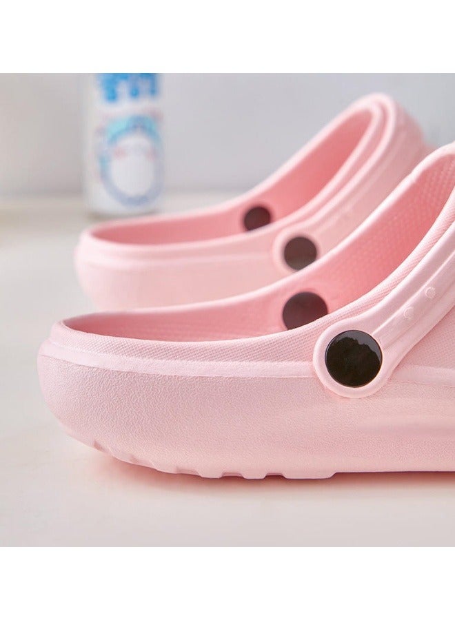 GGEROU Classic Men and Women Sandals Thick Sole Anti Slip Hole Shoes Beach Shoes EVA Casual Clogs Pink  - Image 2