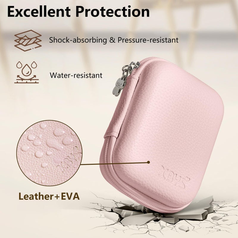 Bukela Portable Came Cases Digital Camera Case for CAMKORY, Kodak, Canon & More - Small Travel Compact Pouch with Mesh Pocket for Accessories & SD Card (Pink) - Image 5