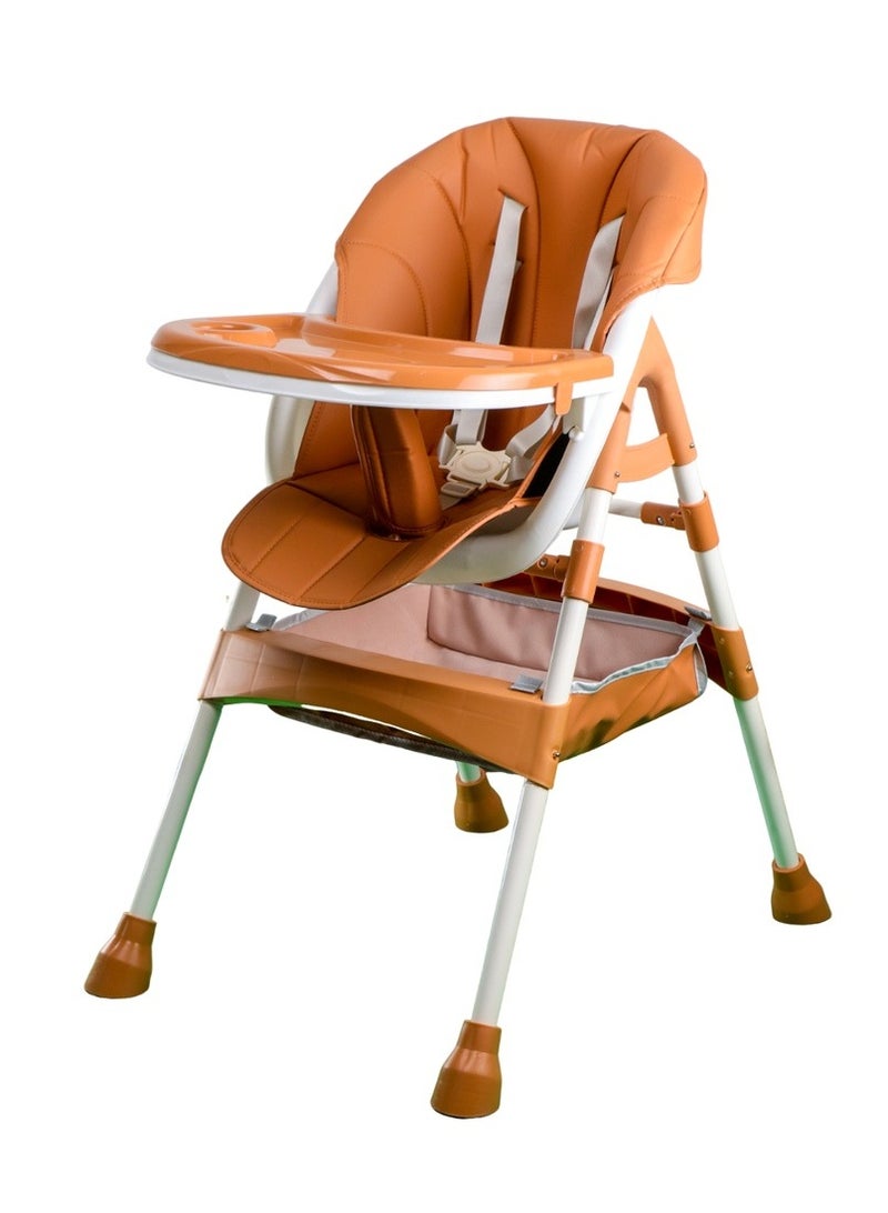 Feeding Dining Leather Brown Chair 2 Levels - E-300 - Image 1