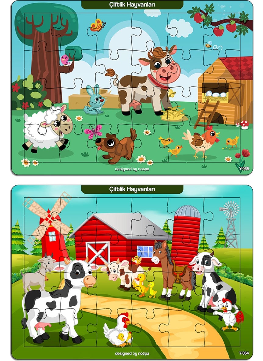 KutuTR Notpa Educational and Tutorial Wooden 24 Piece Colorful Puzzle Cute Animals Set of 4 for Children 16  - Image 4