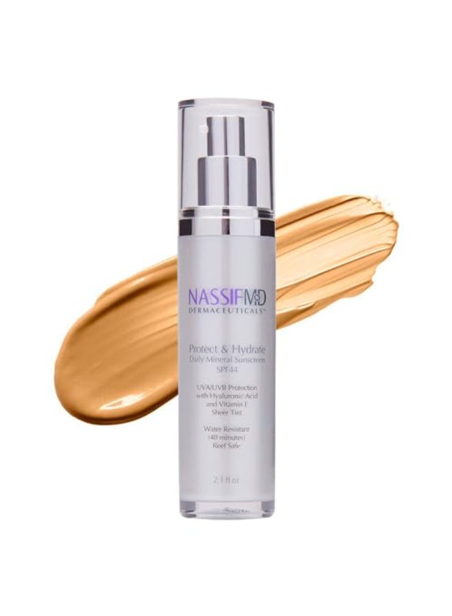 NassifMD Protect and Hydrate SPF44 Universal Tinted Moisturizer SPF BB Cream Tinted Moisturizer with SPF Whipped Sunscreen with Hyaluronic Acid - Image 1