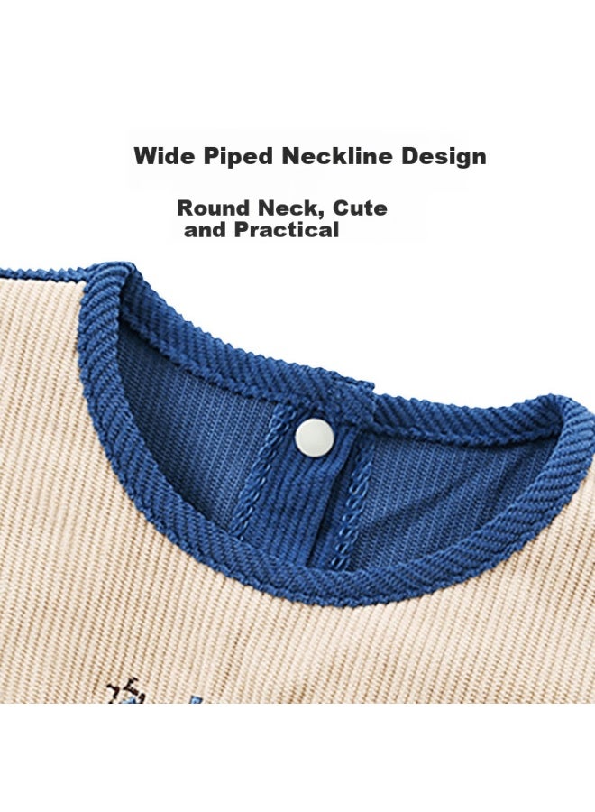 Lovebox Aibaoqi Children's A Autumn And Winter Baby Reverse Wear Baby Bib Splash-proof Clothing Kids Meal Bib Blue Excavator S734 - Image 3