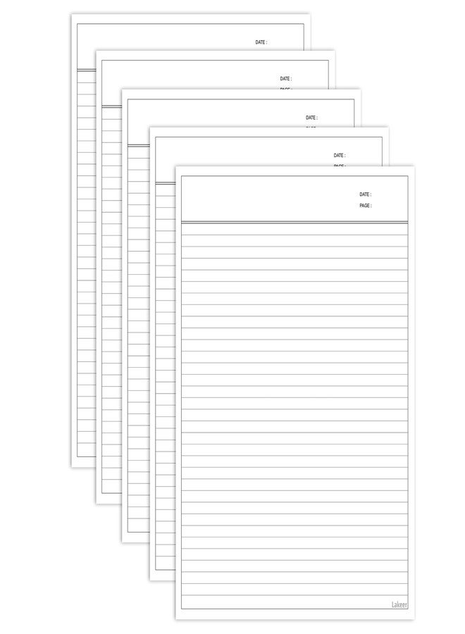 Lakeer A4 Ruled Paper White Color -100 GSM, Pack of 100 | for Project, Assignment, Practical, Homework and Etc. - Image 1