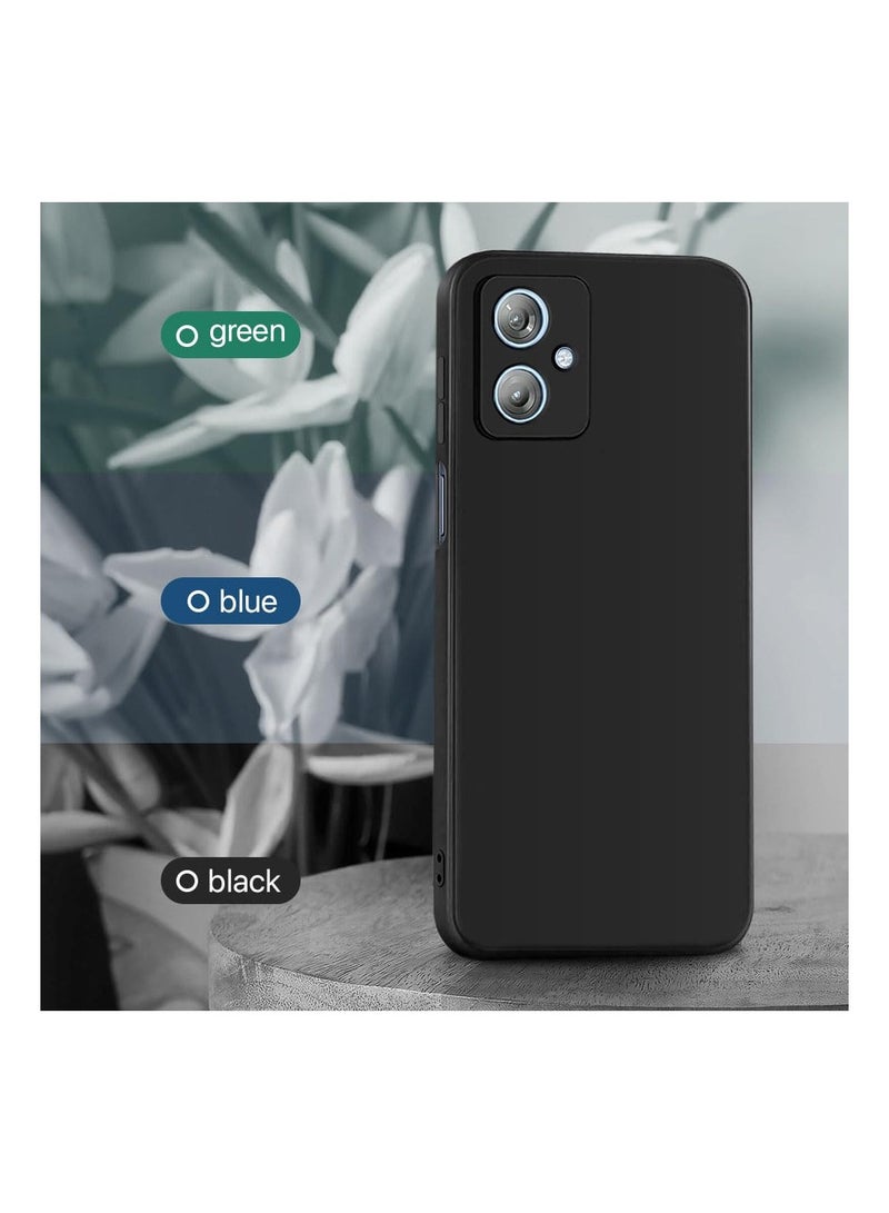 دبليو تيك غطاء حماية من السيليكون السائل الناعم لهاتف موتورولا موتو G54 5G 2023 باللون الأسود - Image 3