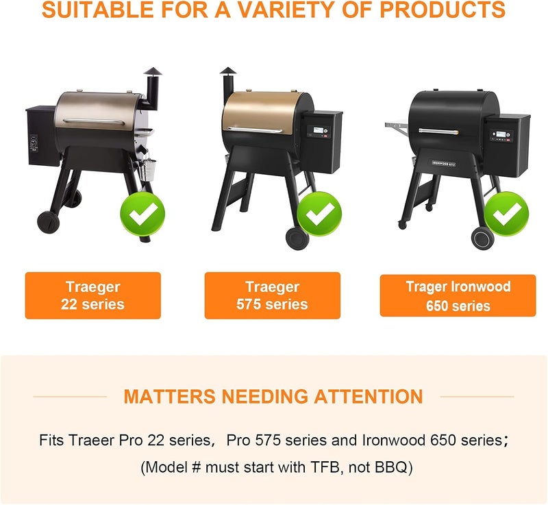 Utheer Folding Front Shelf for Traeger Pro 22, Pro 575, Ironwood 650 Pellet Grills, BAC362 Grill Accessory 25" x 12", Heavy-Duty Steel Table Supports 60 LBS, Foldable Prep & Storage Station - Image 5