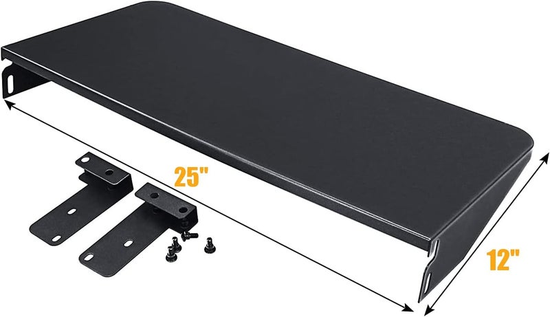 Utheer Folding Front Shelf for Traeger Pro 22, Pro 575, Ironwood 650 Pellet Grills, BAC362 Grill Accessory 25" x 12", Heavy-Duty Steel Table Supports 60 LBS, Foldable Prep & Storage Station - Image 2