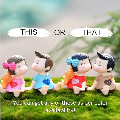 ascension 1 Pair of Miniature Romantic Kissing Couple Gift for Valentine Day Baby Doll Set Gift for Girlfriend Boyfriend Showpiece Statue Valentine Decoration Items Valentines Gifts for Your Love - Image 2