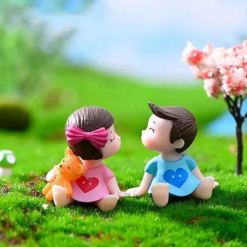 ascension 1 Pair of Miniature Romantic Kissing Couple Gift for Valentine Day Baby Doll Set Gift for Girlfriend Boyfriend Showpiece Statue Valentine Decoration Items Valentines Gifts for Your Love - Image 4