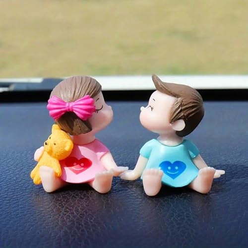 ascension 1 Pair of Miniature Romantic Kissing Couple Gift for Valentine Day Baby Doll Set Gift for Girlfriend Boyfriend Showpiece Statue Valentine Decoration Items Valentines Gifts for Your Love - Image 3