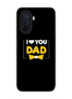 Stylizedd Rugged Black edge case for Huawei Nova Y70  Slim fit Soft Case Flexible Rubber Edges Anti Drop TPU Gel Thin Cover - I Loveyou Dad  - Image 1