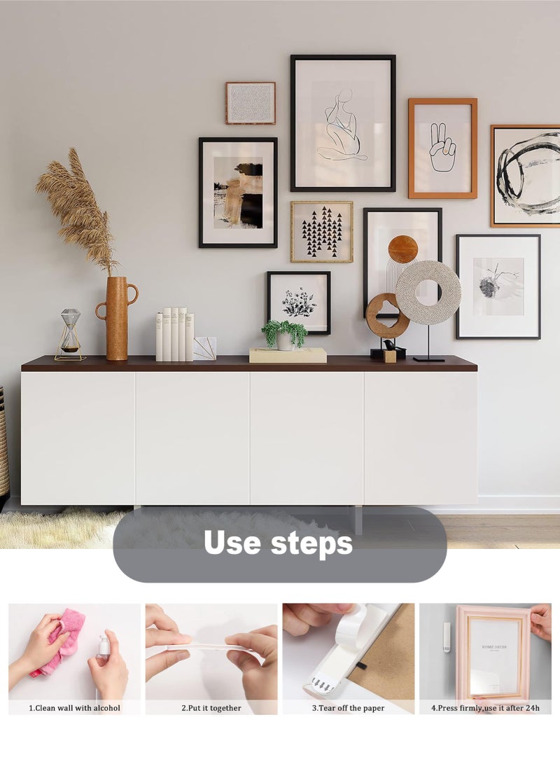HomarKet Large Picture Hanging Strips Heavy Duty, 36Pairs Sticky Picture Hangers for Walls,Hanging Pictures Without Nail No Damage Wall Hangers Without Nails for Indoor Hooks Caddies, White - Image 3