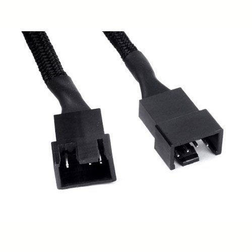 JBtek All Black Sleeved PWM Fan Splitter Cable 1 to 2 Converter, 2 Pack - Image 5