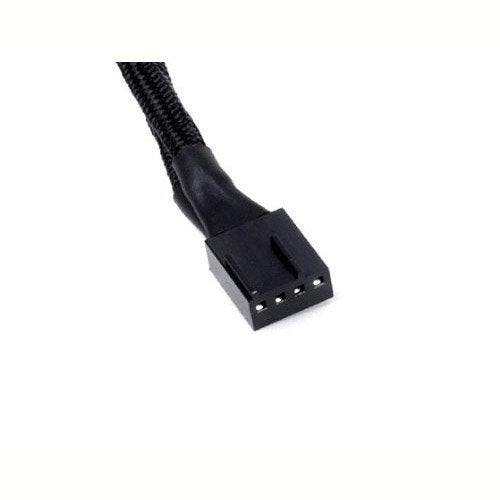 JBtek All Black Sleeved PWM Fan Splitter Cable 1 to 2 Converter, 2 Pack - Image 3