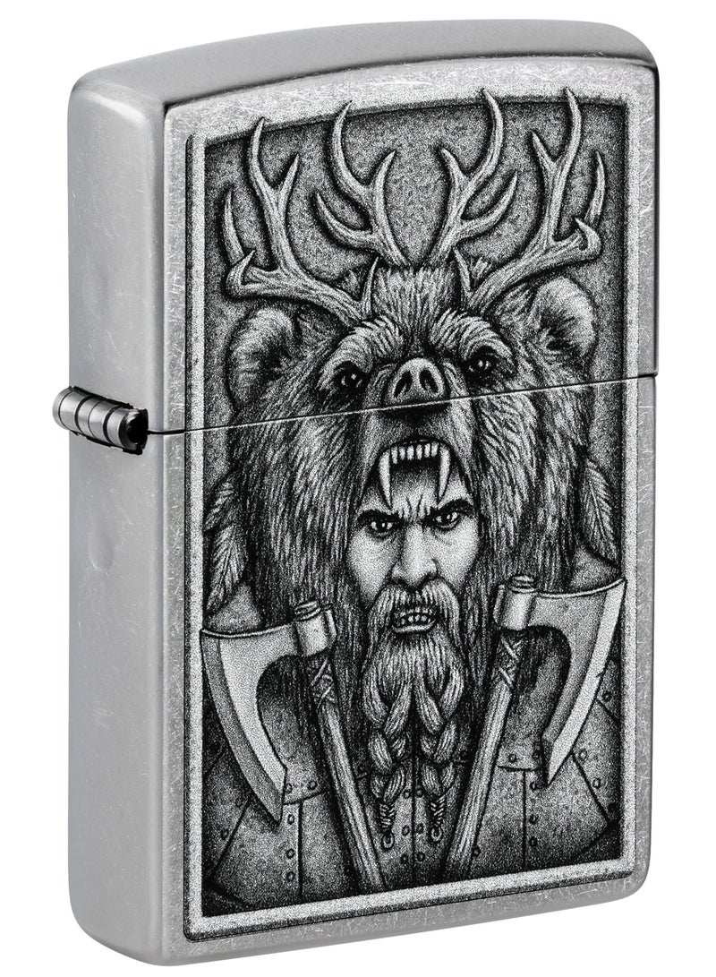 Zippo 48731 207 Barbarian Design Street Chrome Windproof Lighter - Image 1