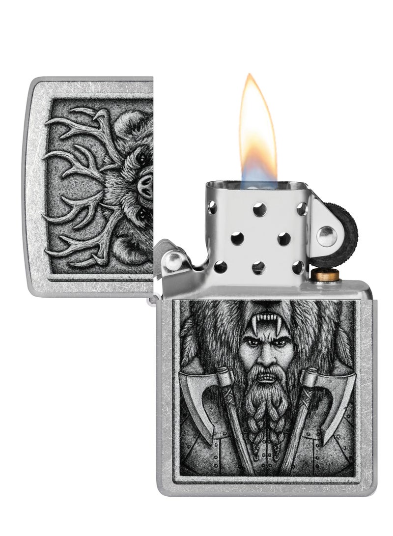 Zippo 48731 207 Barbarian Design Street Chrome Windproof Lighter - Image 3
