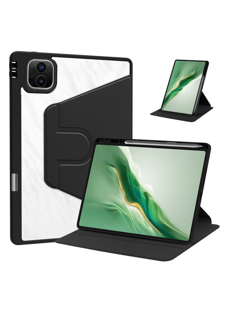 عام غطاء لوحي متكامل مع حامل قلم لجهاز Honor Magic Pad 2 / Honor GT Pro 12.3 - يدعم الدوران الكامل 360° مع وظيفة الإيقاظ/النوم التلقائي وحامل قاعدي متعدد الزوايا - Image 1