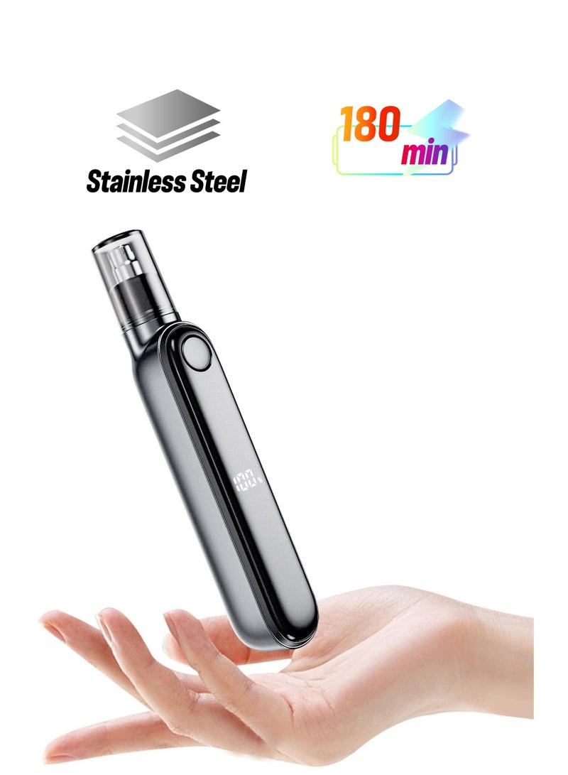 SOLARAE Nose Hair Trimmer with LCD Display, USB Rechargeable Ear and Nose Trimmer for Men Women, Waterproof Dual Edge Blades Ear and Nose Hair Trimmer Clipper Nose Trimmer Nose Clippers - Image 1