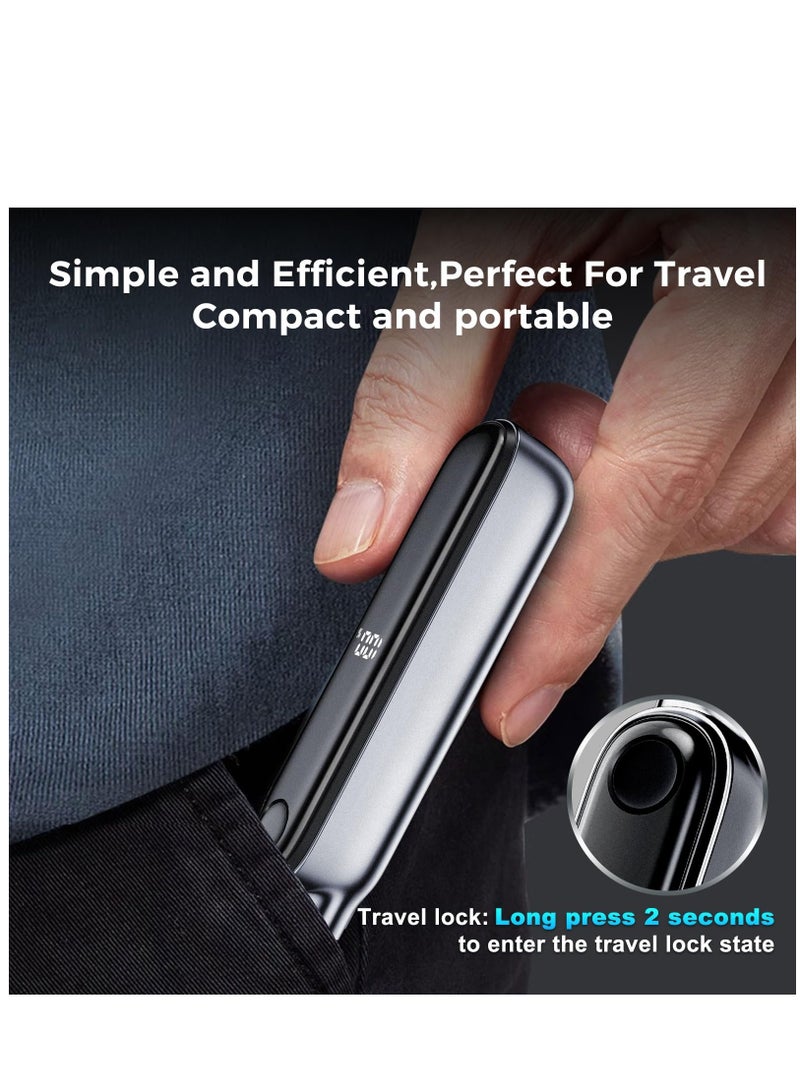 SOLARAE Nose Hair Trimmer with LCD Display, USB Rechargeable Ear and Nose Trimmer for Men Women, Waterproof Dual Edge Blades Ear and Nose Hair Trimmer Clipper Nose Trimmer Nose Clippers - Image 5