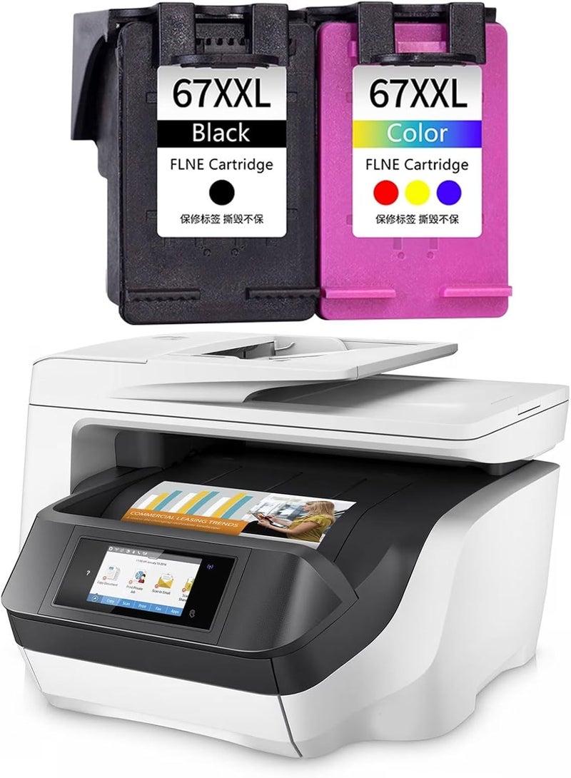 67XXL Extended Printing Life Black/Colored Cartridge Wide Compatibility for 2723 2721 2330 4122 2755 Printers Photo Printing - Image 2