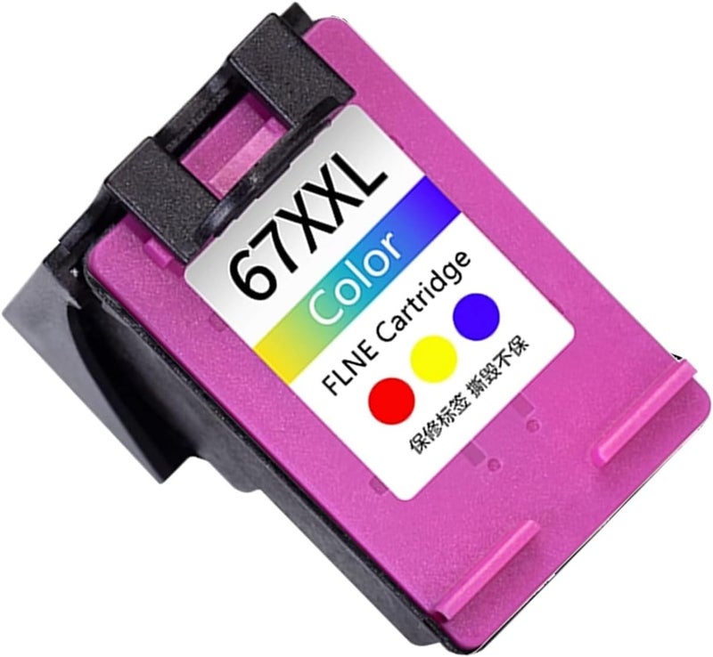 67XXL Extended Printing Life Black/Colored Cartridge Wide Compatibility for 2723 2721 2330 4122 2755 Printers Photo Printing - Image 1