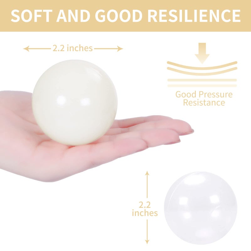 STARBOLO STARBOLO 100 Ball Pit Balls Phthalate Free BPA Free Crush Proof Plastic - Beige Colors in Reusable Play Toys for Kids with Storage Bag - Image 3