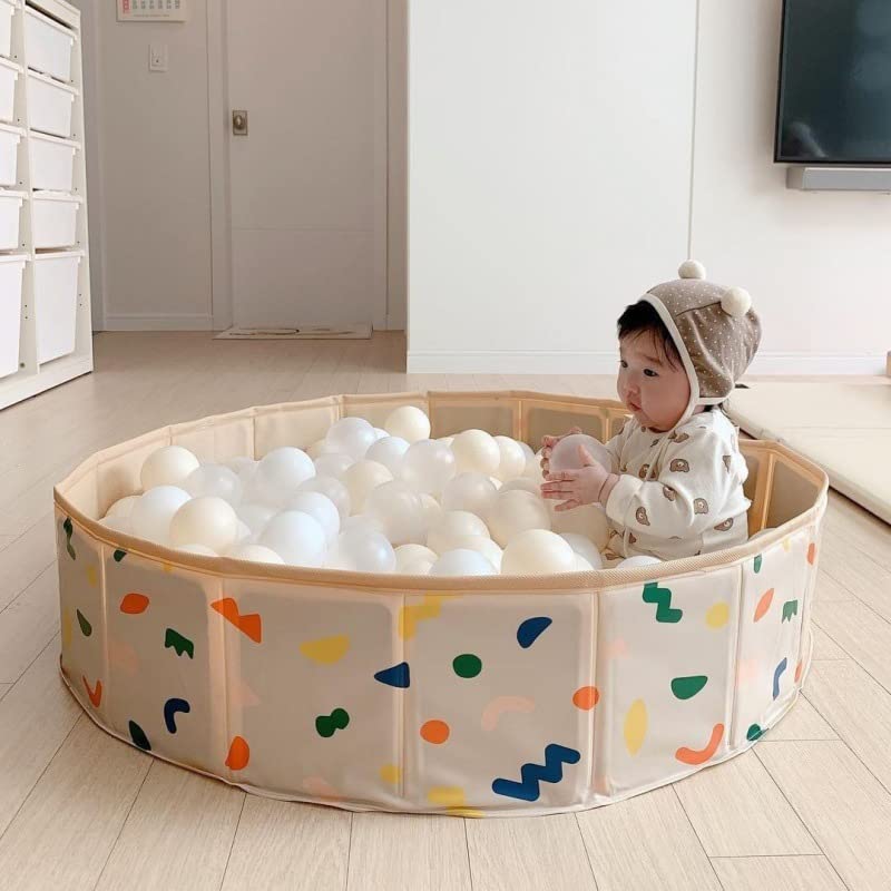 STARBOLO STARBOLO 100 Ball Pit Balls Phthalate Free BPA Free Crush Proof Plastic - Beige Colors in Reusable Play Toys for Kids with Storage Bag - Image 5