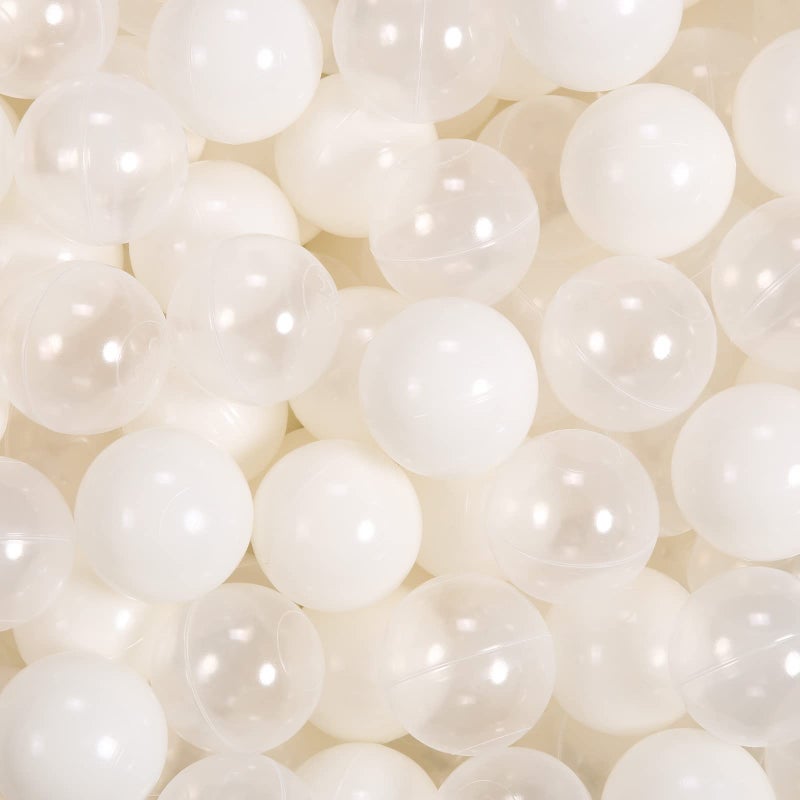 STARBOLO STARBOLO 100 Ball Pit Balls Phthalate Free BPA Free Crush Proof Plastic - Beige Colors in Reusable Play Toys for Kids with Storage Bag - Image 1