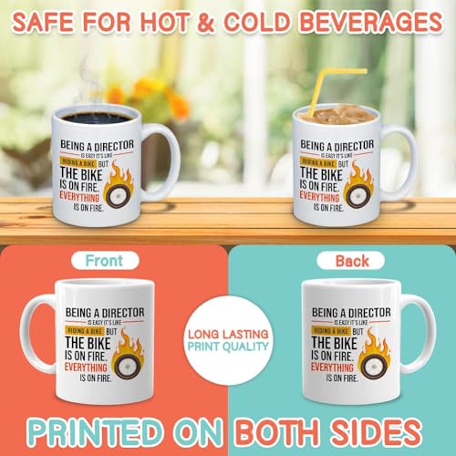 Bubble Hugs Director Coffee Mug 11 oz, Being A Director Is Easy Like Riding Bike Funny Appreciation Gift Idea for Office Boss Manager Job Career, White - Image 3